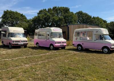 Our 3 vintage ice cream vans