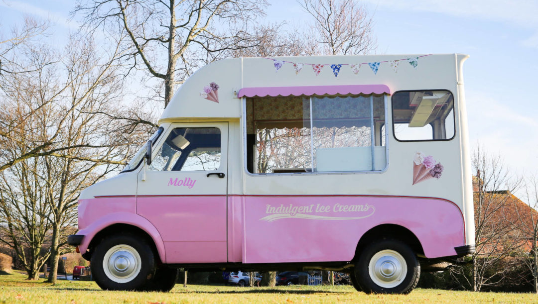 Molly our Vintage Ice Cream Van for Hire in Sussex Indulgent Ice Creams